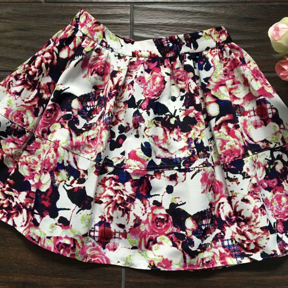 Express floral skirt